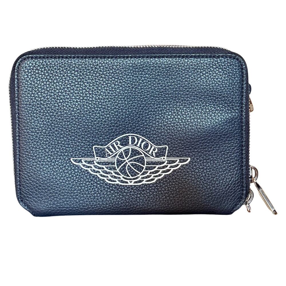 Dior x Air Jordan Wings NWT Navy Leather Messenger Crossbody Bag